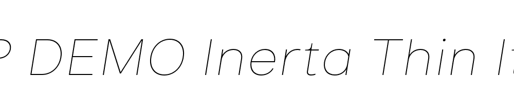 FSP DEMO Inerta Thin Italic