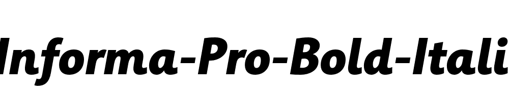 Informa-Pro-Bold-Italic