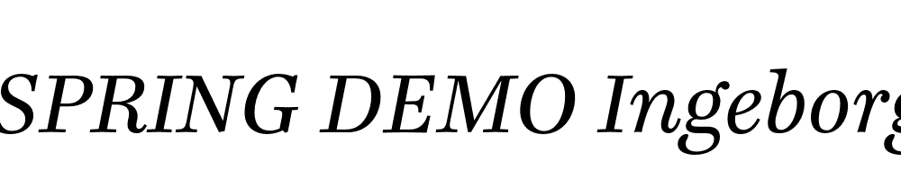  DEMO Ingeborg Italic