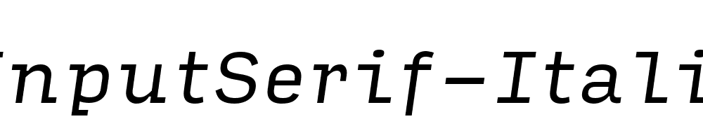 InputSerif-Italic