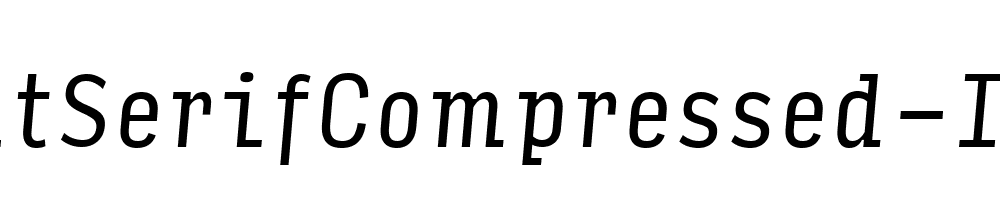 InputSerifCompressed-Italic