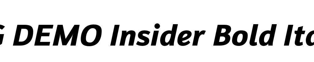  DEMO Insider Bold Italic Bold Italic