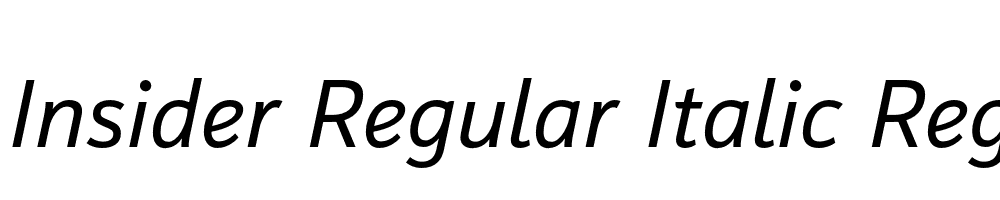  DEMO Insider Regular Italic Regular Italic