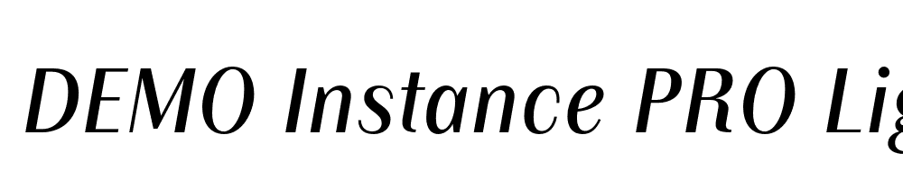  DEMO Instance PRO Light Bold Italic