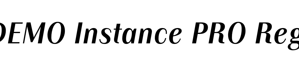  DEMO Instance PRO Regular Bold Italic