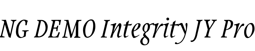  DEMO Integrity JY Pro Bold Italic