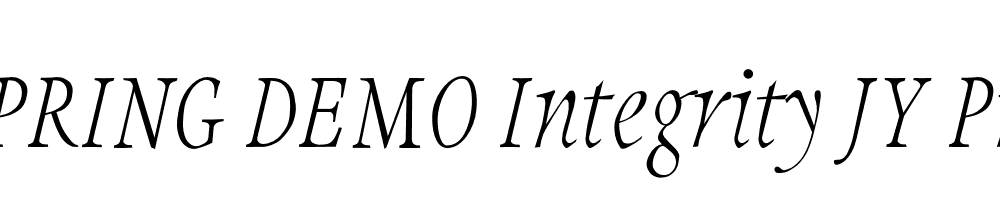  DEMO Integrity JY Pro Italic