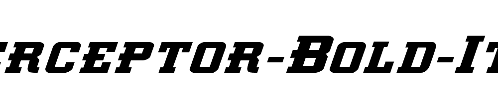 Interceptor-Bold-Italic