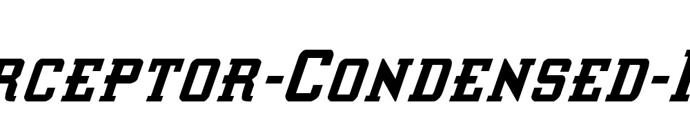 Interceptor-Condensed-Italic