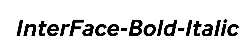 InterFace-Bold-Italic