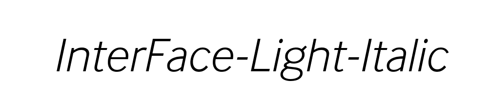 InterFace-Light-Italic