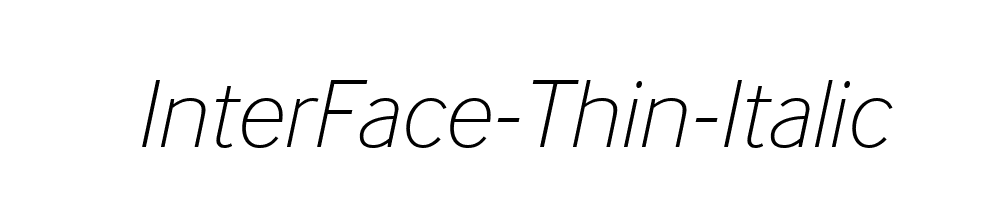 InterFace-Thin-Italic