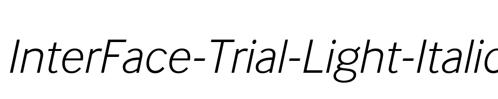 InterFace-Trial-Light-Italic