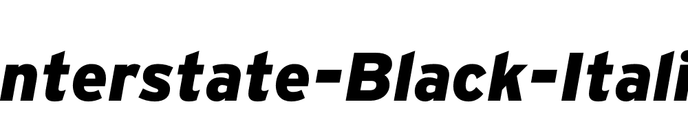 Interstate-Black-Italic