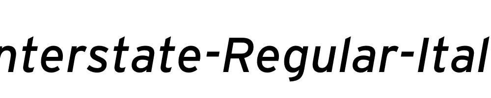 Interstate-Regular-Italic