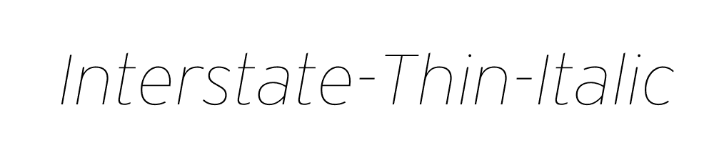 Interstate-Thin-Italic