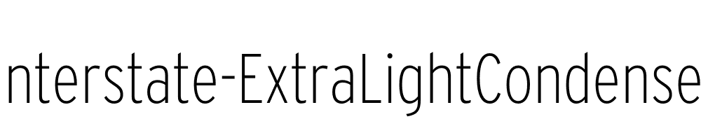 Interstate-ExtraLightCondensed