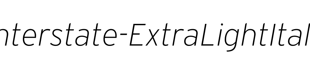 Interstate-ExtraLightItalic