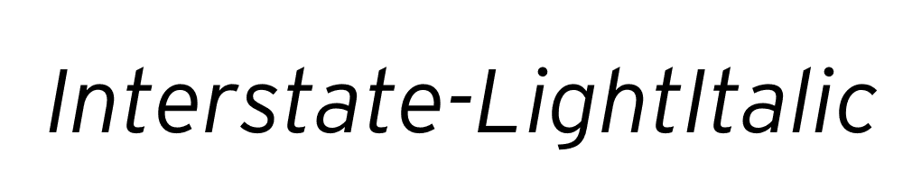 Interstate-LightItalic