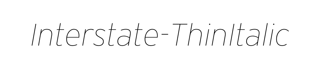 Interstate-ThinItalic