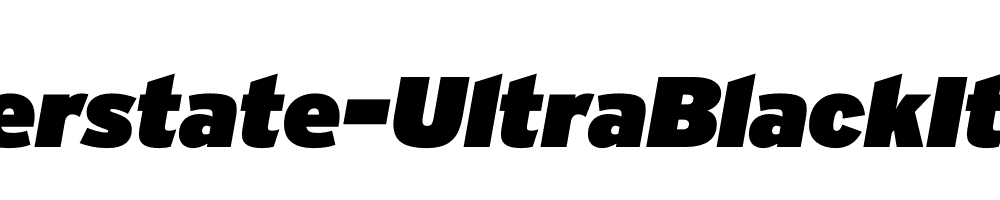 Interstate-UltraBlackItalic