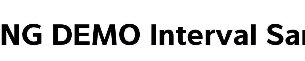  DEMO Interval Sans Pro Bold