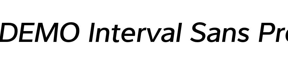  DEMO Interval Sans Pro Medium Italic