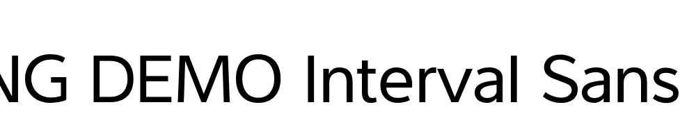  DEMO Interval Sans Pro Regular