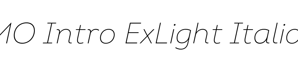 FSP DEMO Intro ExLight Italic Regular