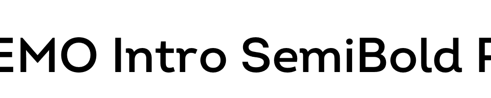 FSP DEMO Intro SemiBold Regular