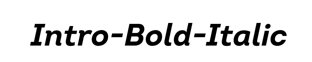 Intro-Bold-Italic