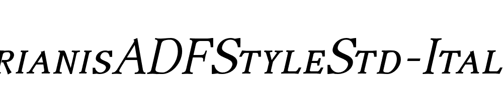 IrianisADFStyleStd-Italic