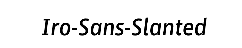 Iro-Sans-Slanted