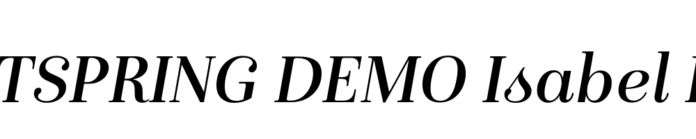  DEMO Isabel Italic