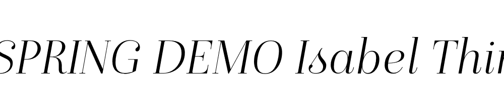  DEMO Isabel Thin Italic