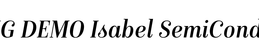  DEMO Isabel SemiCondensed Italic