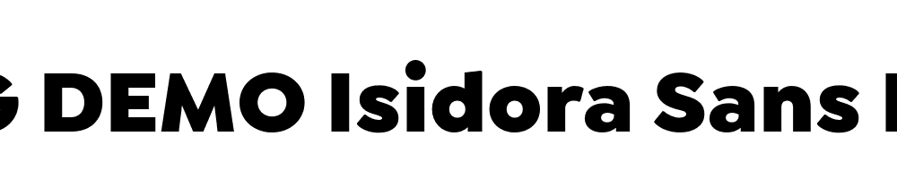  DEMO Isidora Sans Black Regular