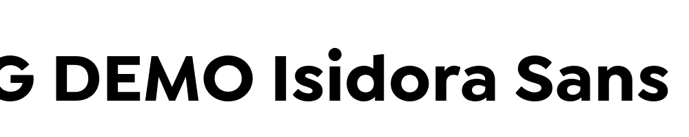  DEMO Isidora Sans Bold Regular