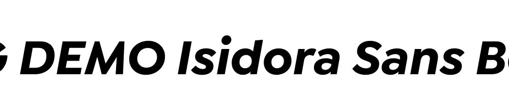  DEMO Isidora Sans Bold It Regular