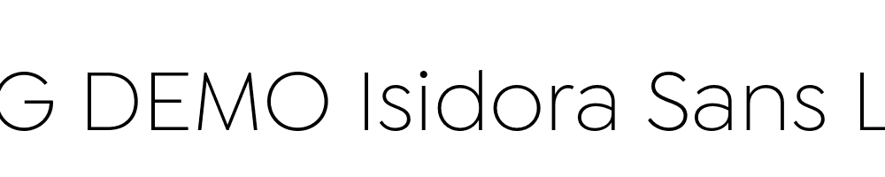  DEMO Isidora Sans Light Regular