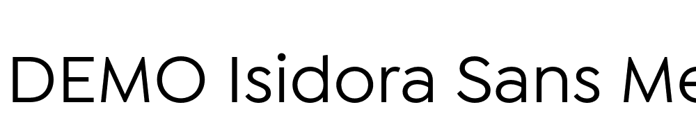  DEMO Isidora Sans Medium Regular