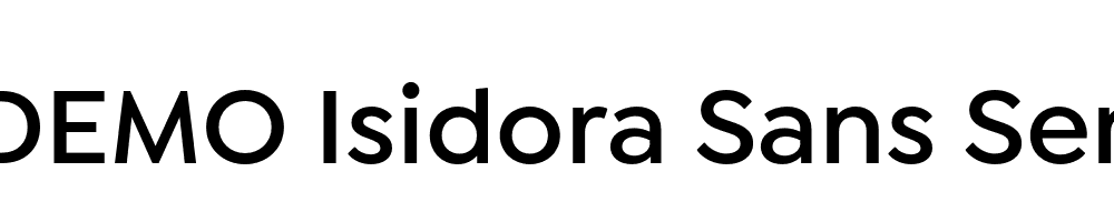  DEMO Isidora Sans SemiBold Regular