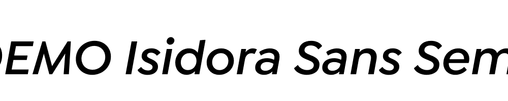  DEMO Isidora Sans SemiBold It Regular