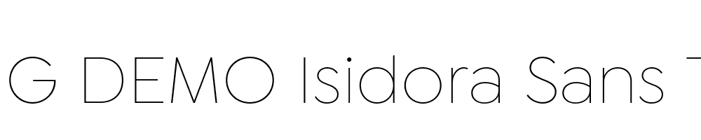  DEMO Isidora Sans Thin Regular