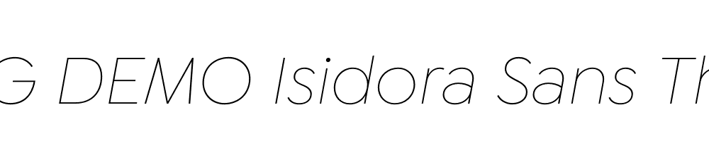  DEMO Isidora Sans Thin It Regular