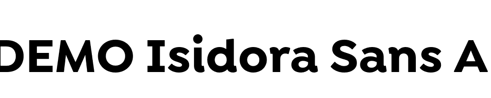  DEMO Isidora Sans Alt Bold Regular