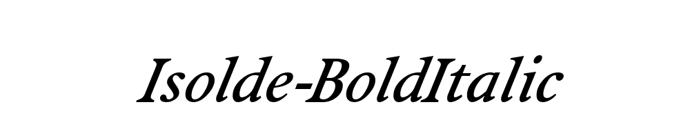 Isolde-BoldItalic