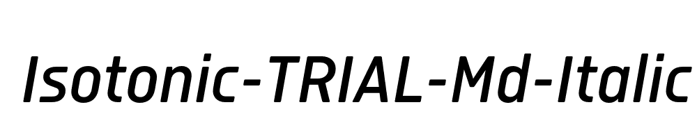 Isotonic-TRIAL-Md-Italic