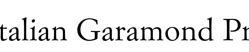 Italian Garamond Pro