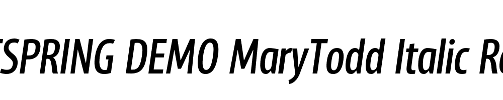  DEMO MaryTodd Italic Regular